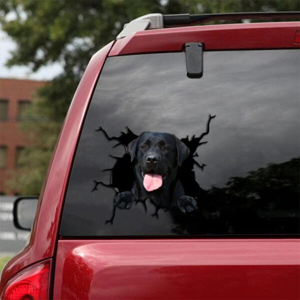 Black Labrador Decal - fits cars,windows,laptops and any smooth surface, Black Labrador Stickers, Custom Black Labrador Sticker, Custom Dog