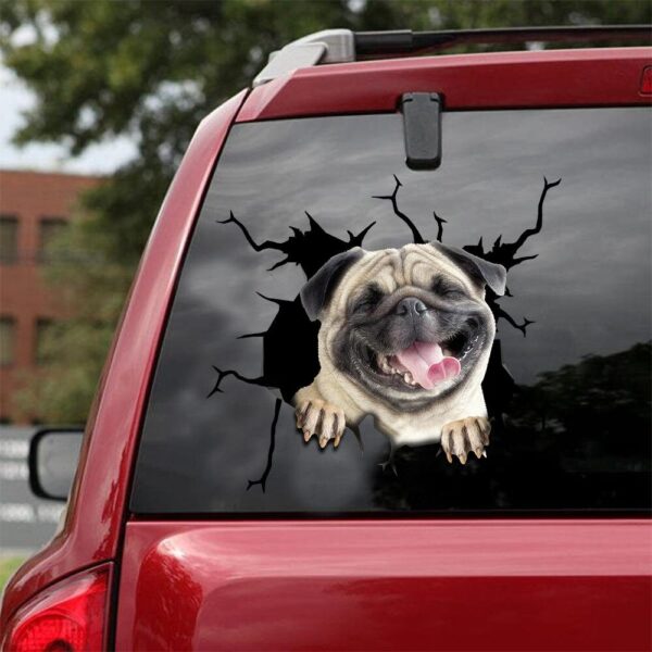 Pug Decal - fits cars, Windows, Laptops and any smooth surface, Pug Stickers, Custom Pug Stickers, Dog Stickers, Pet Stickers, Custom Dog