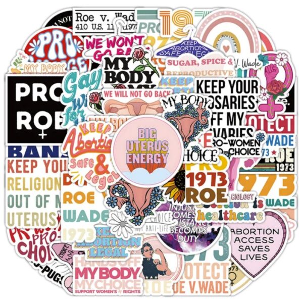 50 Pcs Pro Choice Stickers, Women Rights Vinyl Sticker, Reproductive Rights, Laptop Stickers, Stickers Pack, Feminist Decal, Abortion Rights