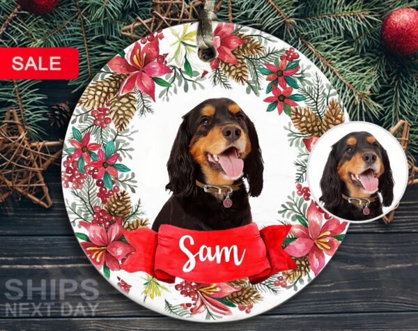 Personalized Pet Ornament, Custom Pet Ornament Using Pet Photos, Pet Portrait Ornament, Dog Name Ornament, Personalized Ceramic Ornaments