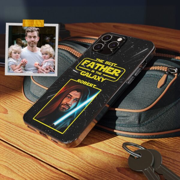 Best Father In The Galaxy Phone Case Father's Day Gift Birthday Gift for Dad Funny Gift for Him iPhone 14 PM iPhone 13 Pro Max Clear Case