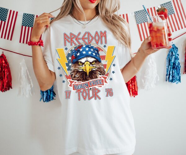 Retro USA 4th of July Freedom Tour 1776 Shirt, American Eagle Shirt, Vintage America Shirt, America Patriotic Shirt, Independence Day Shirt