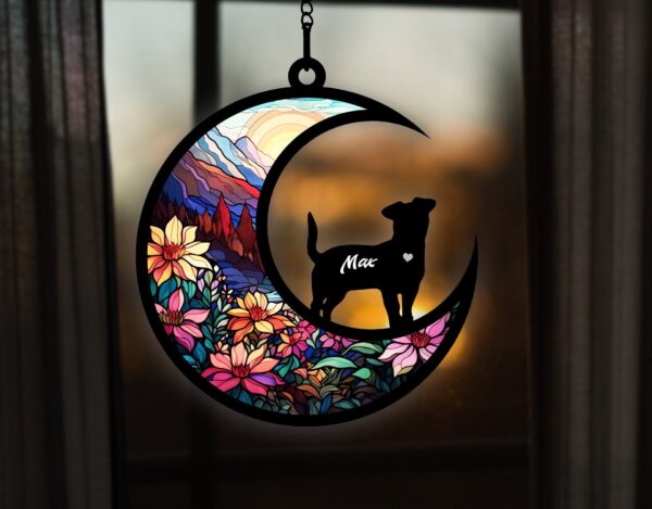 Custom Dog Breed Memorial Suncatcher| Pet Memorial Gift| Loss of Pet Sympathy Gift| Cat memorial gift| Gift for Dog Lovers window decoration