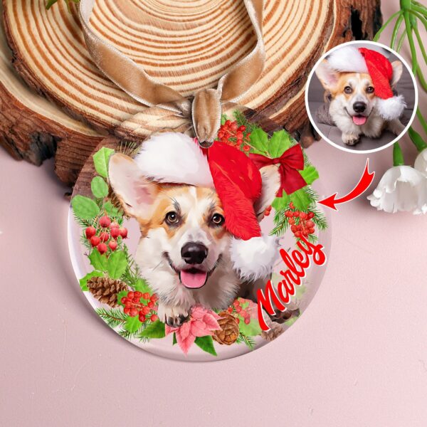 Personalized Pet Ornament Using Pet's Photo & Name, Cat Memorial Gift, Custom Dog Christmas Ornament, Loss of Pet, Dog Memorial Ornament