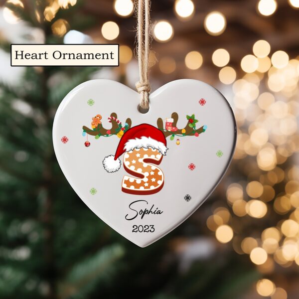 NEW! Personalized Letter Name Ornament, Custom Initial Ornament, 2023 Family Ornament, Christmas gift, Gift for Kids, Monogram Ornament