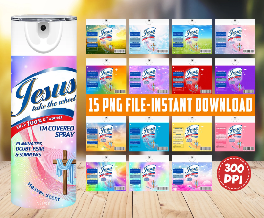 Bundle 15 Designs Jesus Take The Wheel PNG, Tumbler Wrap PNG, Inspirational Tumbler Png, Sublimation Design, Instant Digital Download PNG