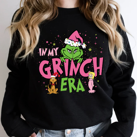 In My Grinch Era SVG, Christmas Era Svg, Merry Grinchmas PNG, Retro Pink Christmas PNG, Funny Christmas Png, Christmas Movie, Grinch Design