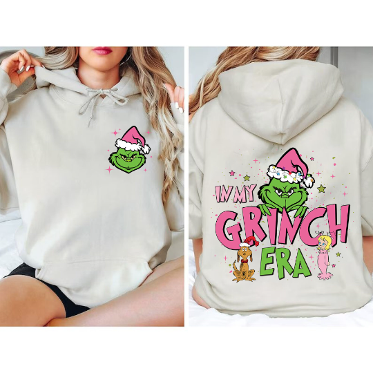 In My Grinch Era SVG, Christmas Era Svg, Merry Grinchmas PNG, Retro Pink Christmas PNG, Funny Christmas Png, Christmas Movie, Grinch Design