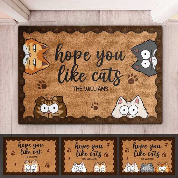 Custom Cat Doormat, Cat Welcome Doormat, Home Sweet Home, Cat Rug, Funny Pet Doormat, Gift For Cat Lovers, Housewarming Gift, Cat Doormat