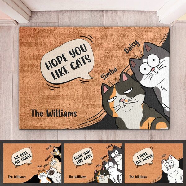 Custom Cat Doormat, Cat Welcome Doormat, Home Sweet Home, Cat Rug, Funny Pet Doormat, Gift For Cat Lovers, Housewarming Gift, Cat Doormat